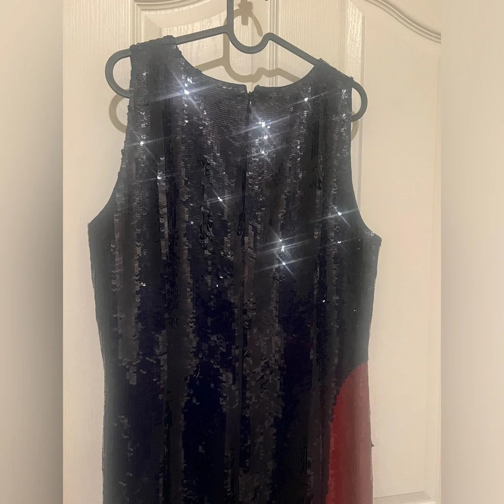 Tory Burch Ophelia Color Block Sequin Dress